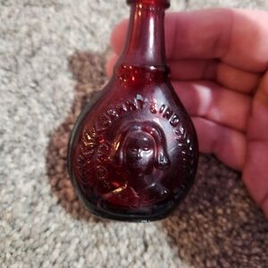 Jenny Lind Swedish Mockingbird Royal Ruby Glass Bitters Bottle Wheaton NJ
